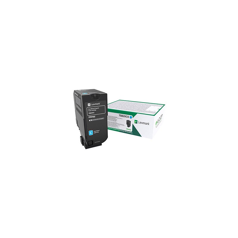 Lexmark oryginalny toner 75B20C0, cyan, 10000s, return