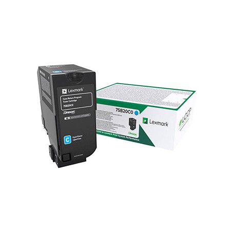 Lexmark oryginalny toner 75B20C0, cyan, 10000s, return