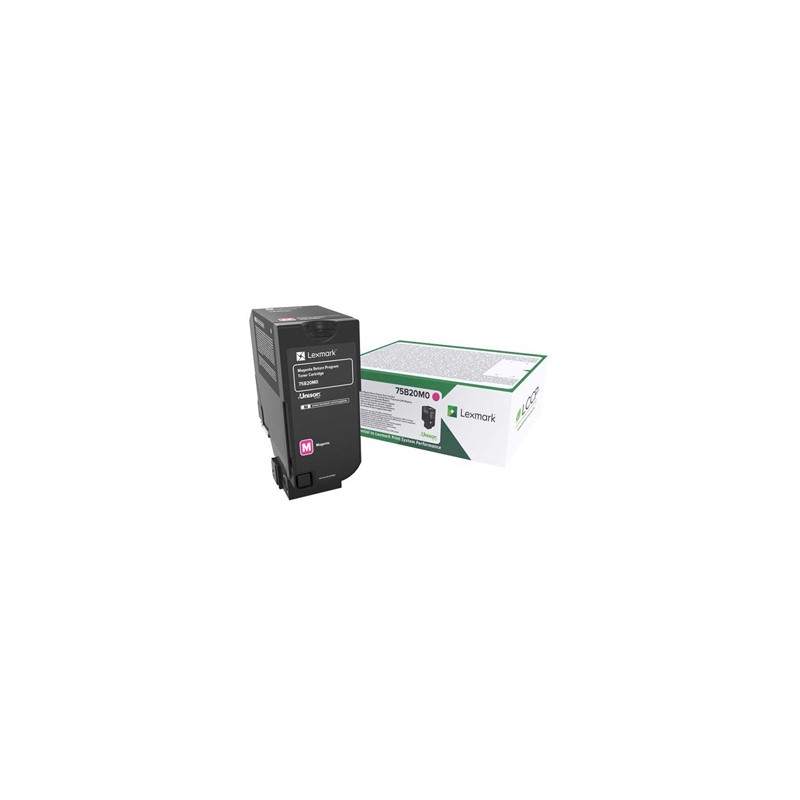 Lexmark oryginalny toner 75B20M0, magenta, 10000s, return