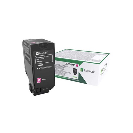 Lexmark oryginalny toner 75B20M0, magenta, 10000s, return