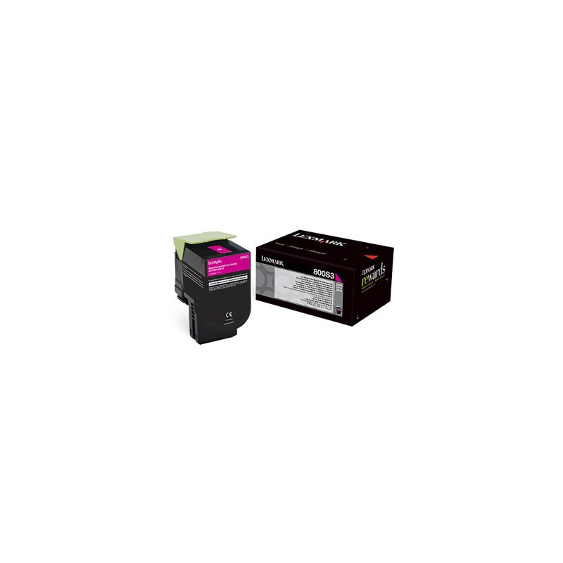 Lexmark oryginalny toner 80C0S30, magenta, 2000s