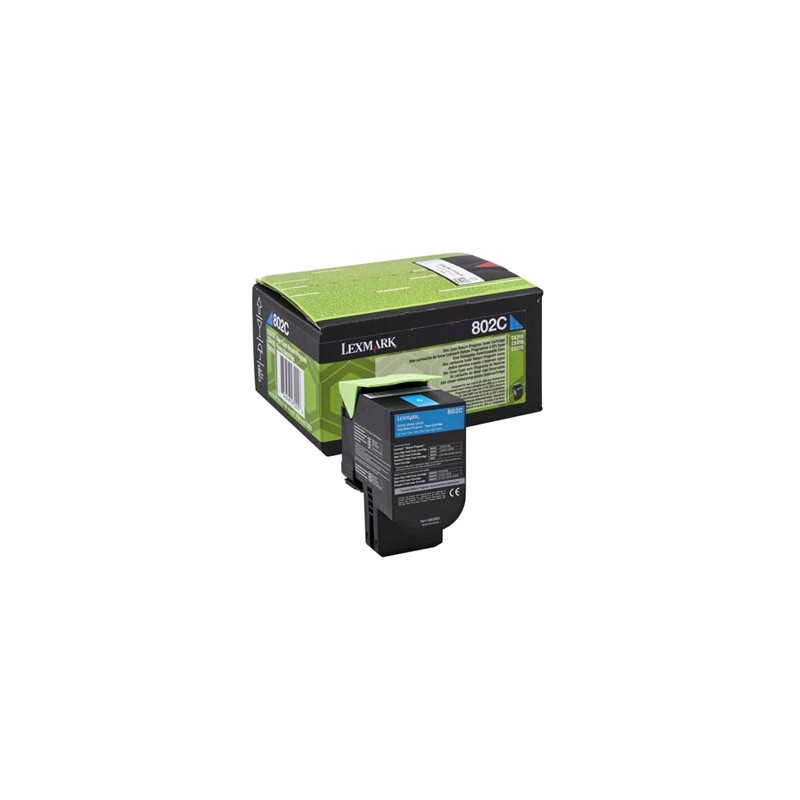 Lexmark oryginalny toner 80C20C0, cyan, 1000s, return