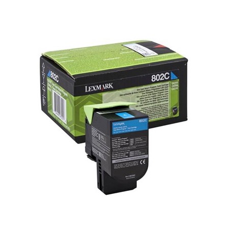 Lexmark oryginalny toner 80C20C0, cyan, 1000s, return
