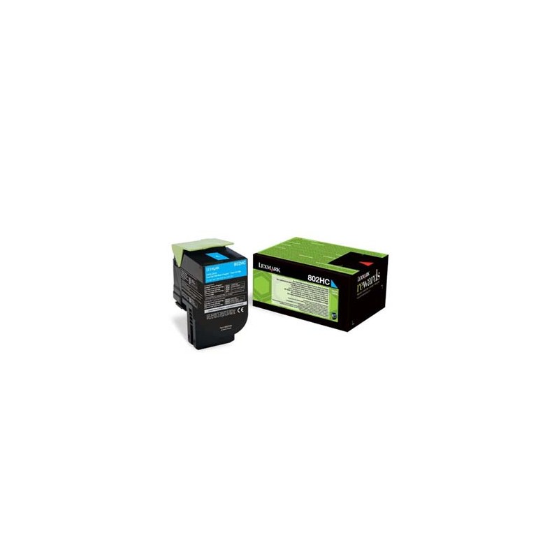 Lexmark oryginalny toner 80C2HC0, cyan, 3000s, return