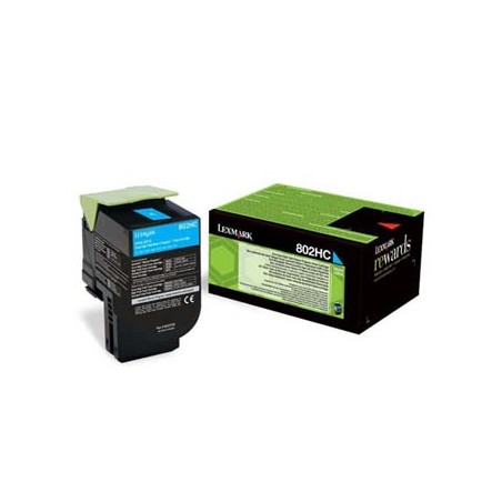 Lexmark oryginalny toner 80C2HC0, cyan, 3000s, return