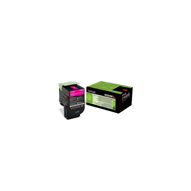 Lexmark oryginalny toner 80C2HM0, magenta, 3000s, return