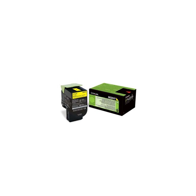 Lexmark oryginalny toner 80C2HY0, yellow, 3000s, return