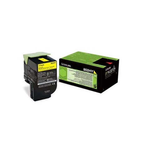 Lexmark oryginalny toner 80C2HY0, yellow, 3000s, return