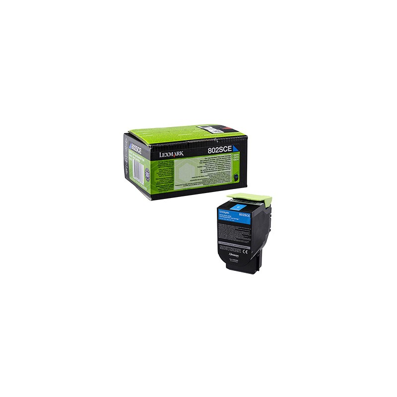 Lexmark oryginalny toner 80C2SCE, cyan, 2000s