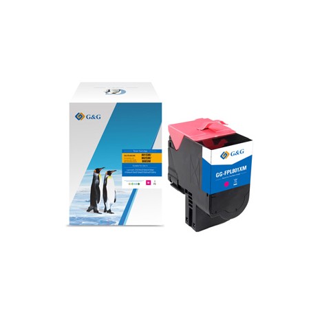 G&G kompatybilny toner z Lexmark 80C2SM0, NT-FPL801XM-A, magenta, 2000s