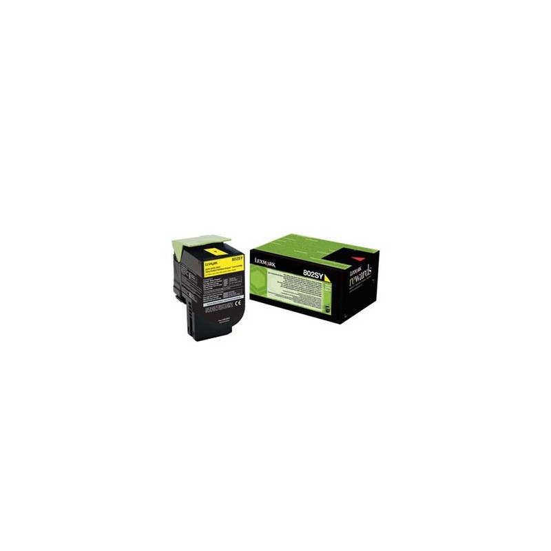Lexmark oryginalny toner 80C2SY0, yellow, 2000s, return