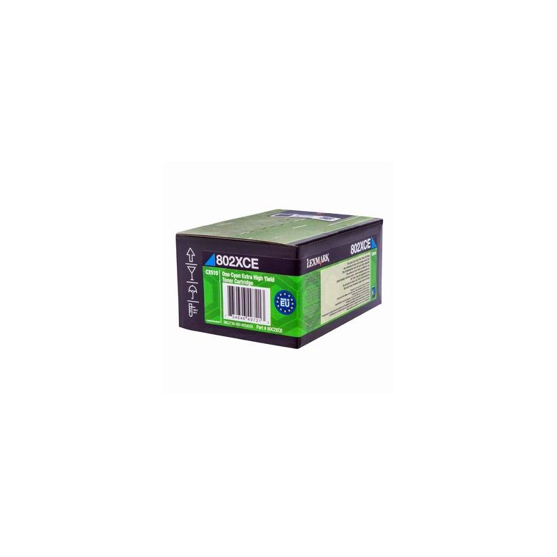 Lexmark oryginalny toner 80C2XCE, cyan, 4000s