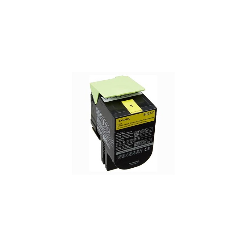Lexmark oryginalny toner 80C2XY0, yellow, 4000s, extra duża pojemność, return