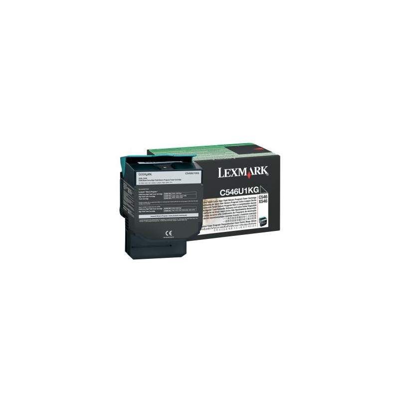 Lexmark oryginalny toner C546U1KG, black, 8000s, return