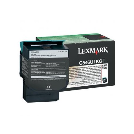 Lexmark oryginalny toner C546U1KG, black, 8000s, return