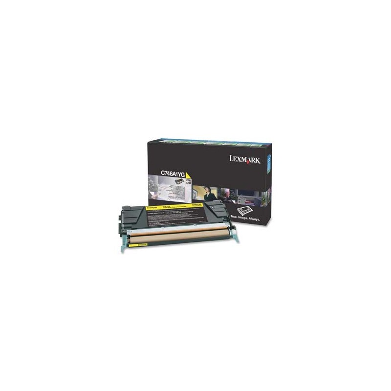 Lexmark oryginalny toner C746A1YG, yellow, 7000s, return