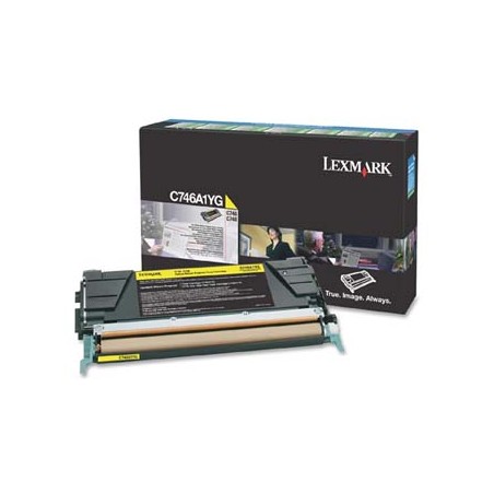 Lexmark oryginalny toner C746A1YG, yellow, 7000s, return