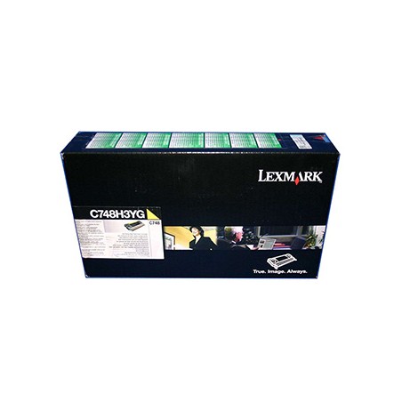 Lexmark oryginalny toner C748H3YG, C748, yellow, 10000s