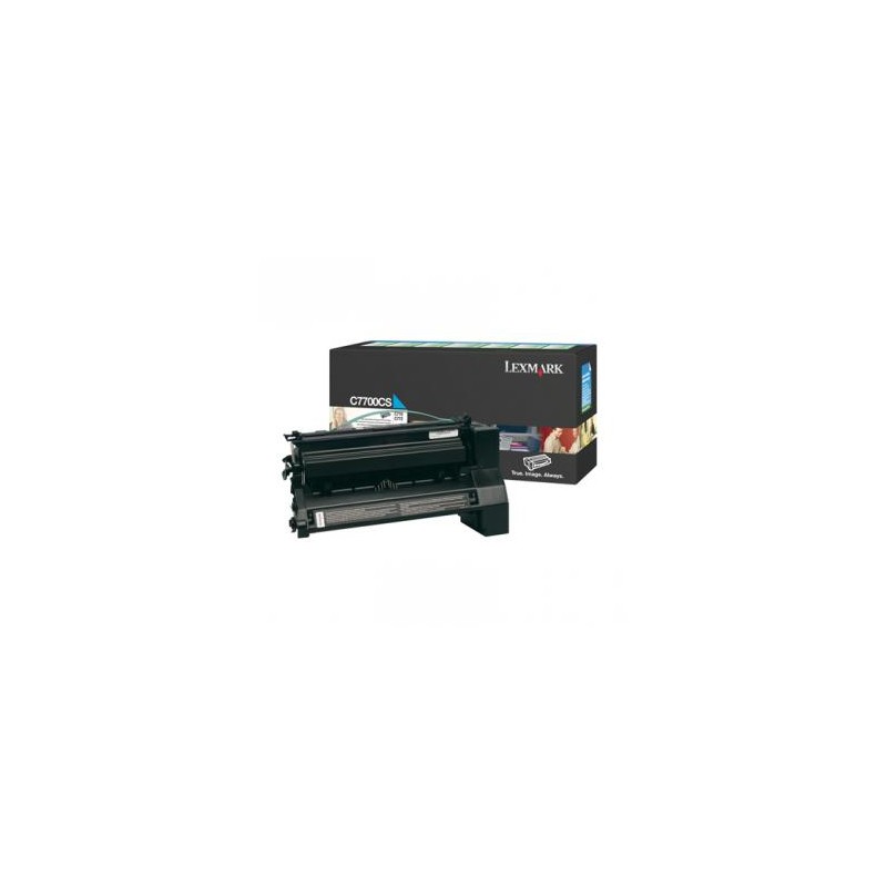 Lexmark oryginalny toner C7700CS, cyan, 6000s, return