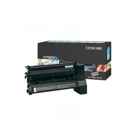 Lexmark oryginalny toner C7700CS, cyan, 6000s, return