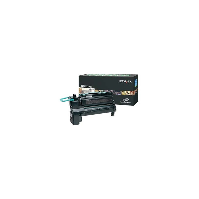 Lexmark oryginalny toner C792X1KG, black, 20000s, extra duża pojemność, return