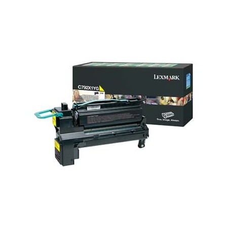 Lexmark oryginalny toner C792X1YG, yellow, 20000s, extra duża pojemność, return