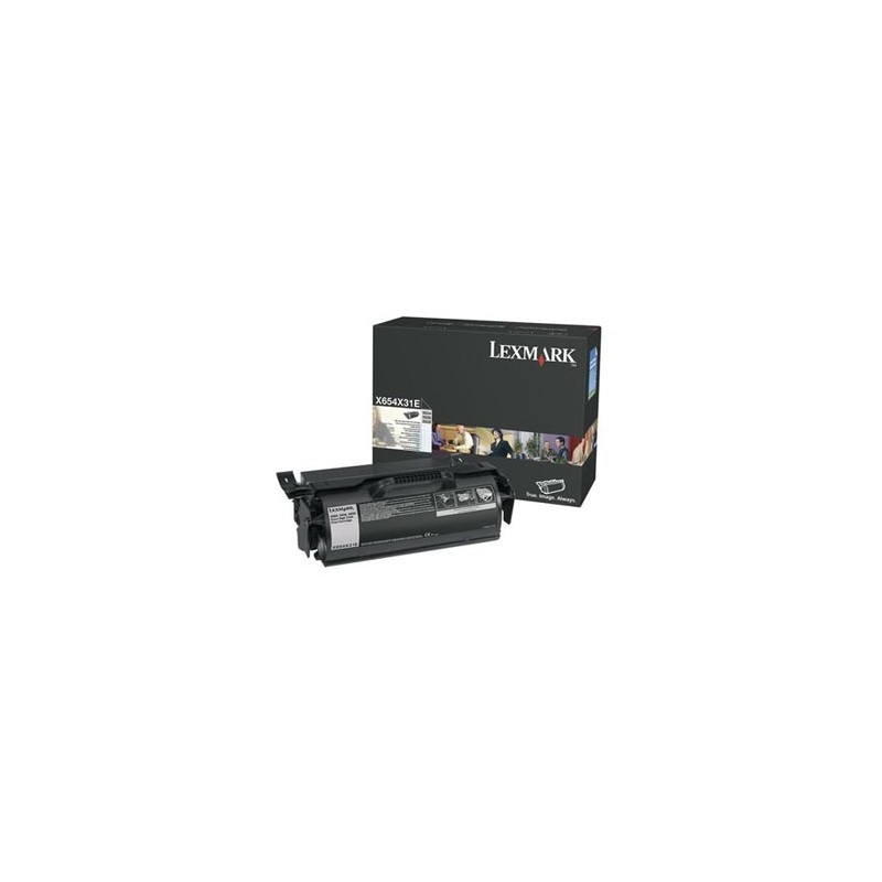 Lexmark oryginalny toner X654H31E, black, 36000s