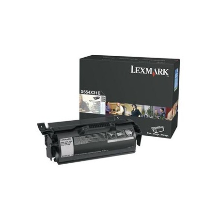 Lexmark oryginalny toner X654H31E, black, 36000s