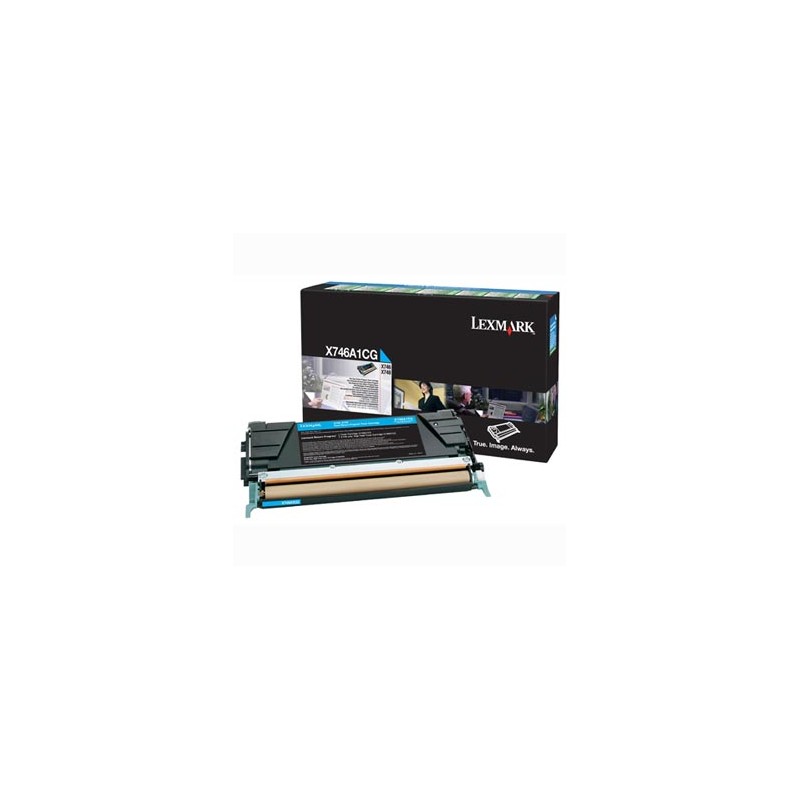 Lexmark oryginalny toner X746A1CG, cyan, 7000s, return