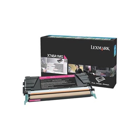 Lexmark oryginalny toner X746A1MG, magenta, 7000s, return