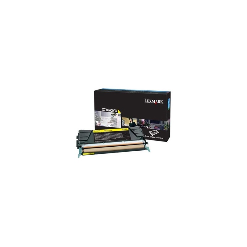 Lexmark oryginalny toner X746A2YG, yellow, 70000s