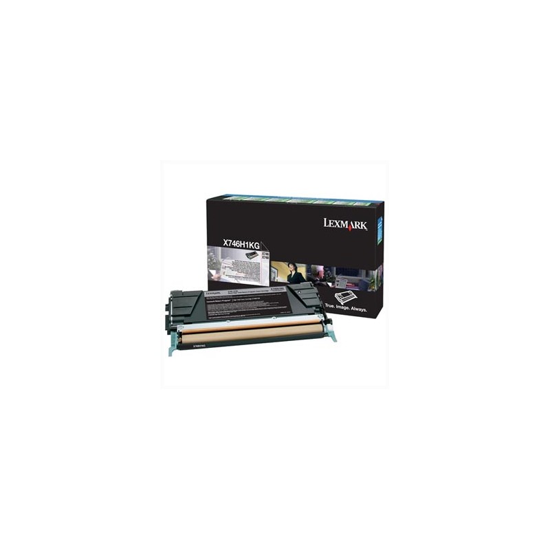Lexmark oryginalny toner X746H1KG, black, 12000s, high capacity, return