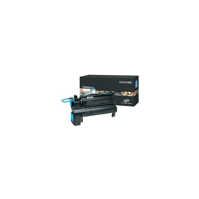 Lexmark oryginalny toner X792X2CG, cyan, 20000s, extra duża pojemność