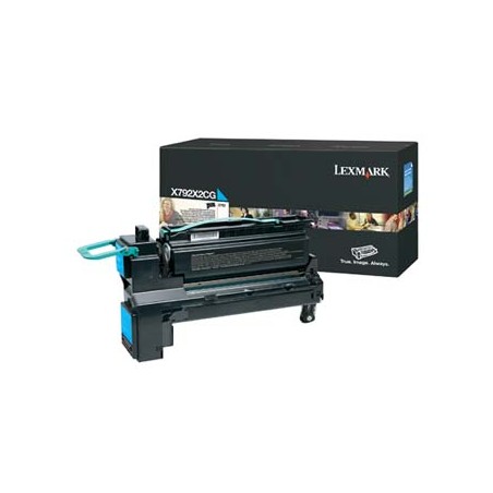 Lexmark oryginalny toner X792X2CG, cyan, 20000s, extra duża pojemność