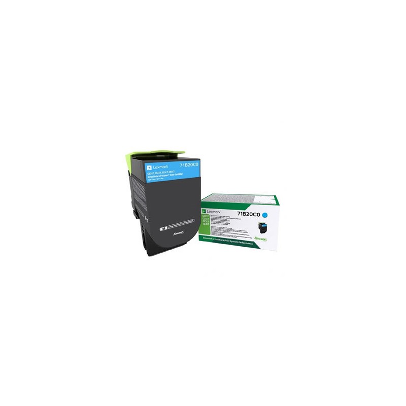 Lexmark oryginalny toner 71B20C0, cyan, 2300s