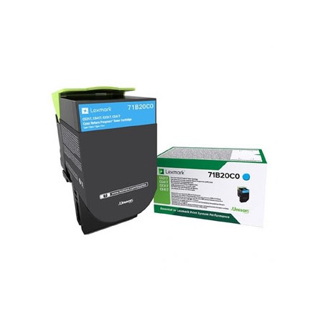 Lexmark oryginalny toner 71B20C0, cyan, 2300s
