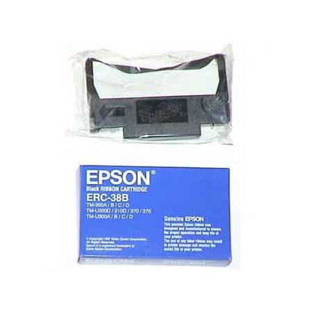 Epson oryginalny tasma do kas fiskalnych, C43S015374, ERC 38, czarna, Epson TM-300, U 375, U 210, U 220