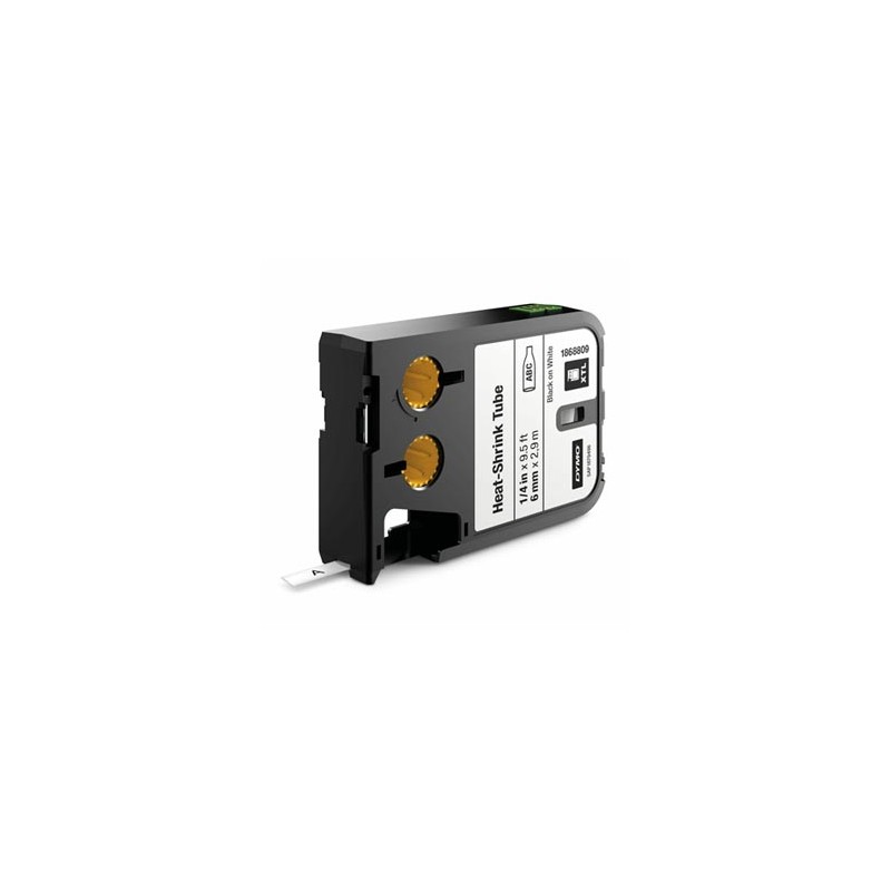 Dymo oryginalny taśma do drukarek etykiet, Dymo, 1868809, czarny druk/biały podkład, 2.7m, 6mm, XTL termokurczliwa