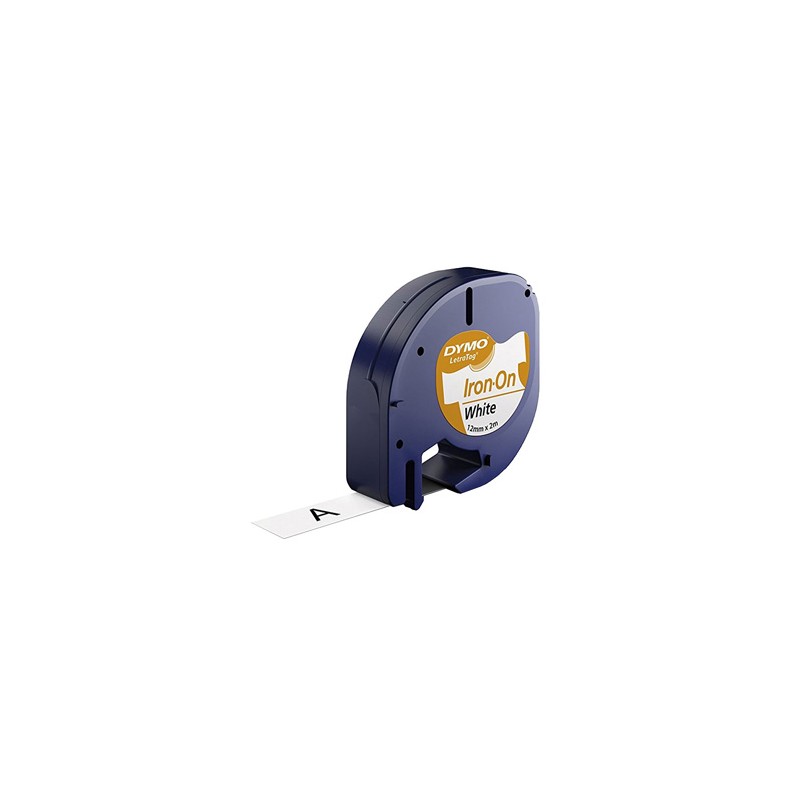 Dymo oryginalny taśma do drukarek etykiet, Dymo, S0718850, czarny druk/biały podkład, 2m, 12mm, LetraTag taśma metalizowana
