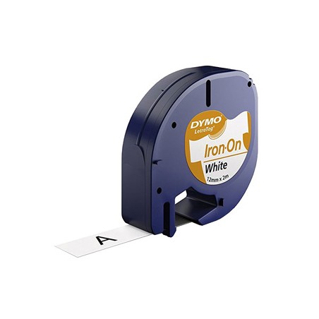 Dymo oryginalny taśma do drukarek etykiet, Dymo, S0718850, czarny druk/biały podkład, 2m, 12mm, LetraTag taśma metalizowana