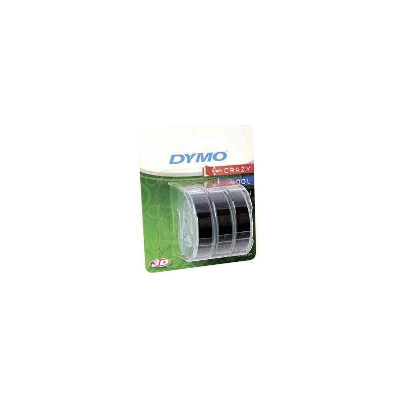 Dymo oryginalny taśma do drukarek etykiet, Dymo, S0847730, czarny podkład, 3m, 9mm, 3D, 1 blister/3 szt
