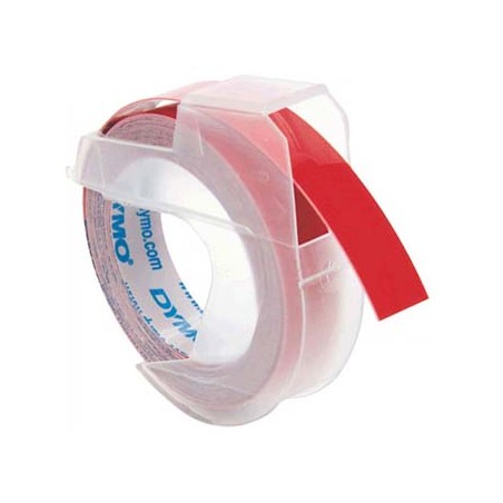 Dymo oryginalny taśma do drukarek etykiet, Dymo, S0898150, biały druk/czerwony podkład, 3m, 9mm, opakowanie 10 szt, cena za 1 sz