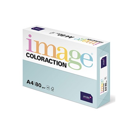 Papier kserograficzny Coloraction, Lagoon, A4, 80 g/m2, jasny niebieski, 500 arkusza, nadaje się do druku atramentowego