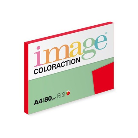 Papier kserograficzny Coloraction, Chile, A4, 80 g/m2, ciemne czerwony, 100 arkusza, nadaje się do druku atramentowego