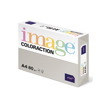 Papier kserograficzny Coloraction, Iceland, A4, 80 g/m2, szary, 500 arkusza, nadaje się do druku atramentowego