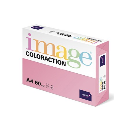 Papier kserograficzny Coloraction, Coral, A4, 80 g/m2, średni różowy, 500 arkusza, nadaje się do druku atramentowego