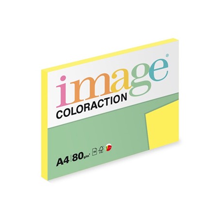 Papier kserograficzny Coloraction, Canary, A4, 80 g/m2, średni żółty, 100 arkusza, nadaje się do druku atramentowego