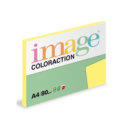 Papier kserograficzny Coloraction, Florida, A4, 80 g/m2, cytrynowy żółty, 100 arkusza, nadaje się do druku atramentowego