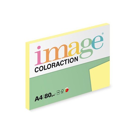 Papier kserograficzny Coloraction, Desert, A4, 80 g/m2, jasny żółty, 100 arkusza, nadaje się do druku atramentowego