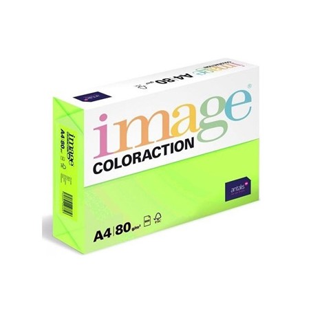 Papier kserograficzny Coloraction, Rio, A4, 80 g/m2, refleksyjny zielony, 500 arkusza, nadaje się do druku atramentowego